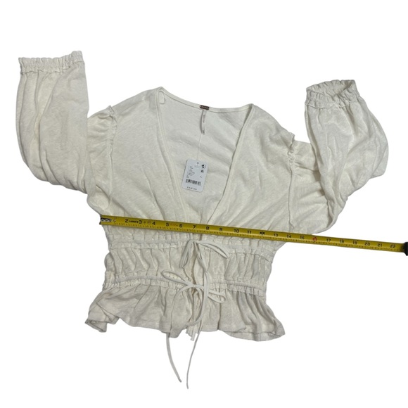 Free People Women's Lets Go‎ Linen Cotton Blouse, Size XSMALL - Picture 8 of 15